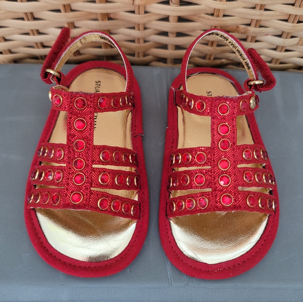 My first Weitzmans baby Athena sandals red size 4